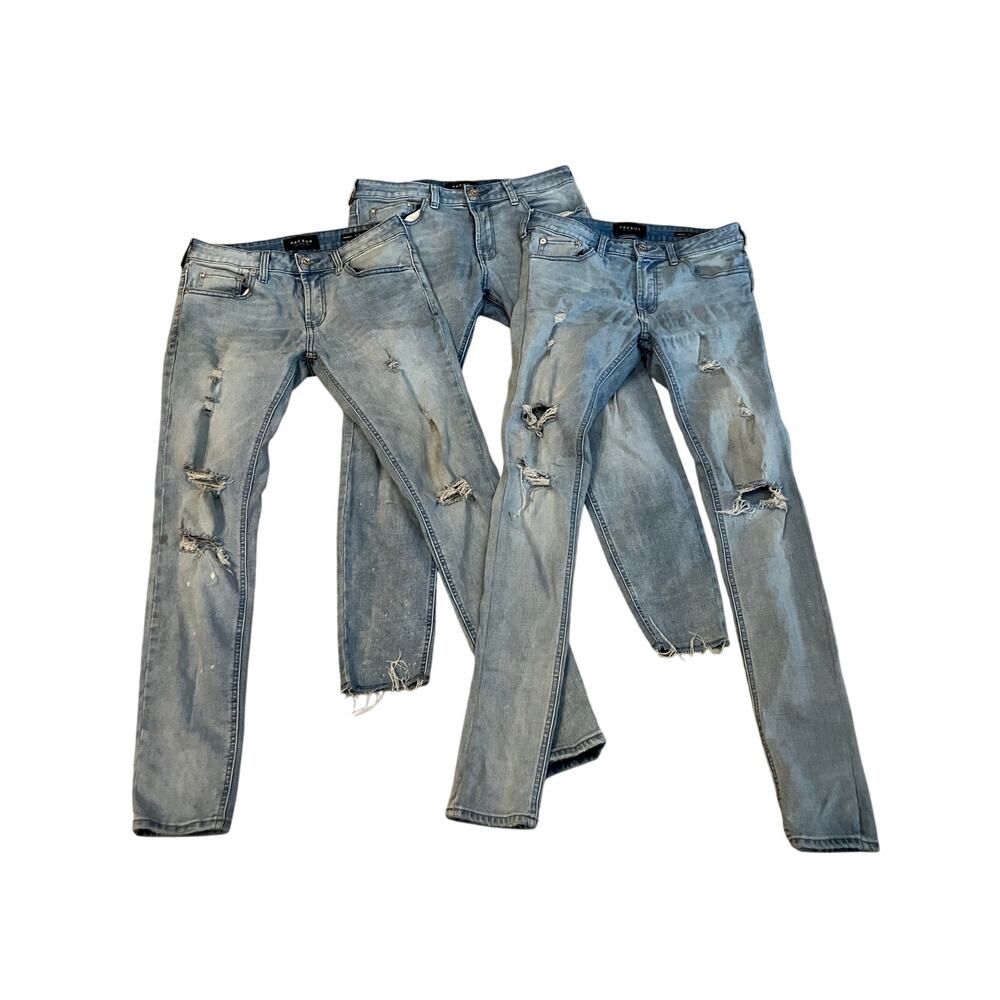 PACSUN Skinniest Active‎ Stretch Men's Jeans Lot of (3) Distressed 29" W Skater
